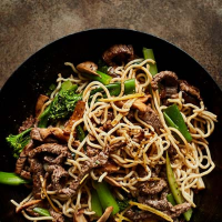 Beef and broccoli noodles